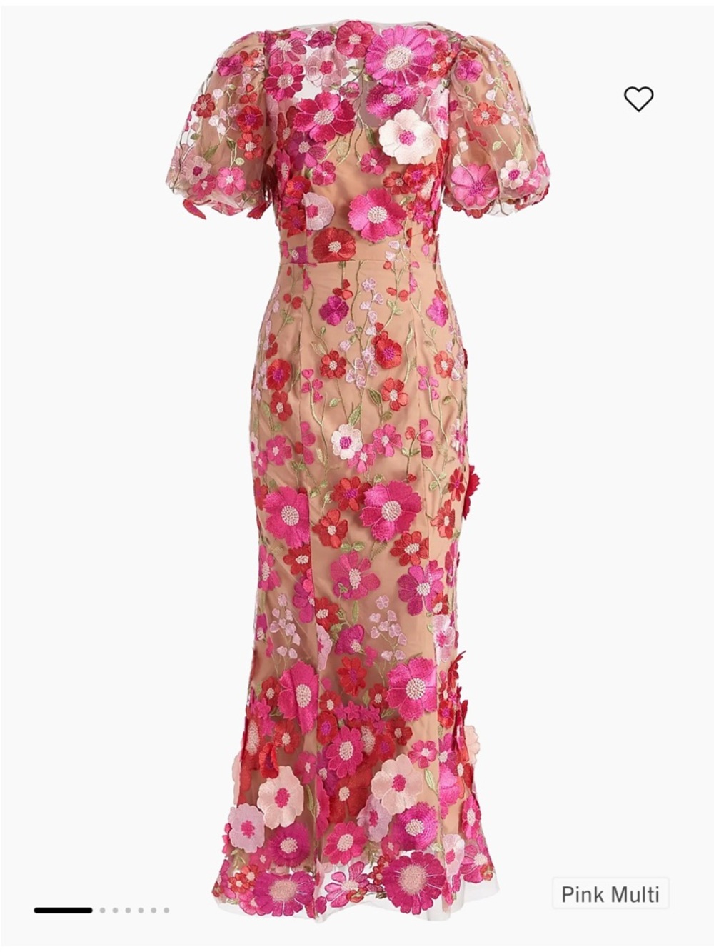 Elliatt Pink Multi Floral Embroidered Maxi Dress